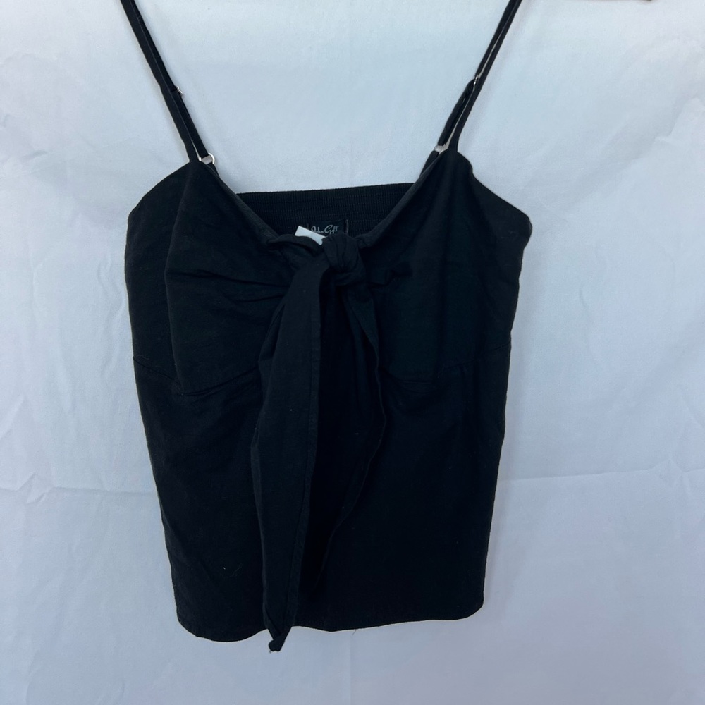 Black brandy tie tank